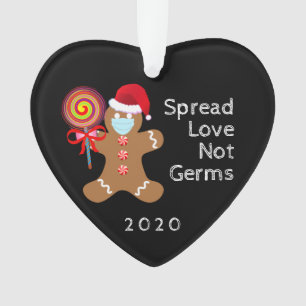 Funny Covid Weihnachtsgesicht Maske Gingerbrot Man Ornament