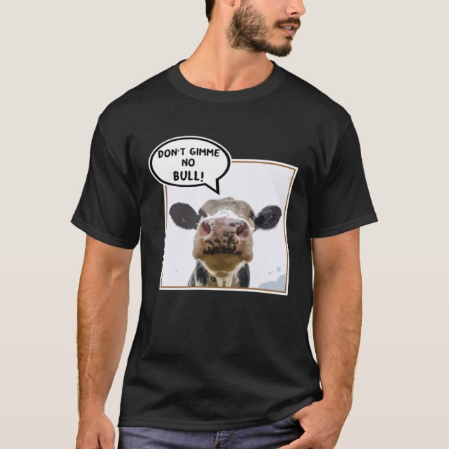 Funny Cow Artistic Animal, No Bull Pullover Hoodie (Vorderseite)