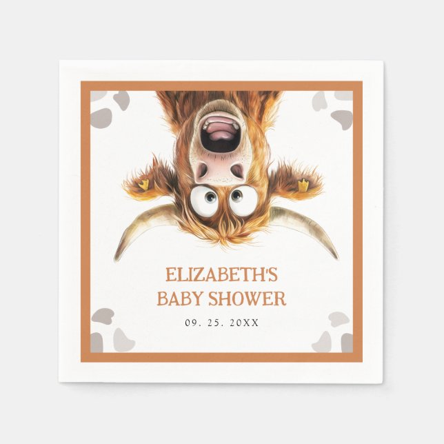 Funny Cow Baby Dusche Serviette (Vorderseite)