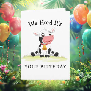 Funny Cow Birthday Card Karte