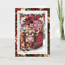Funny Cow Christmas This Is As Merry As I Get Karte