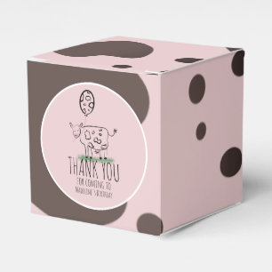 Funny Cow Farm Animal Birthday Party Pink Fevor B Geschenkschachtel