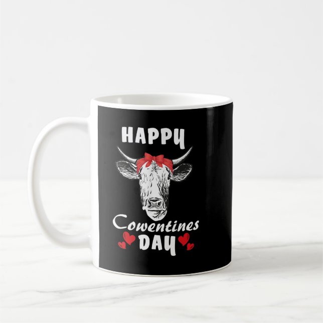 Funny Cow Lover Happy Cowentines Farm Geschenk. Pe Kaffeetasse (Links)
