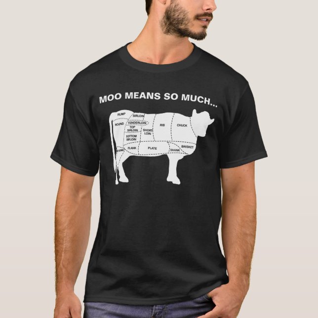 Funny Cow Moo bedeutet so viel T-Shirt (Vorderseite)