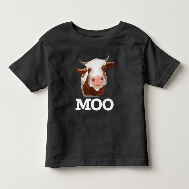 Funny Cow Moo Farm Animal Spaß Kleinkind T-shirt (Vorderseite)