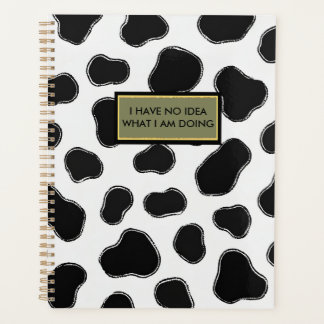 Funny Cow Print Office Essentials Boss Babe Vibe Planer
