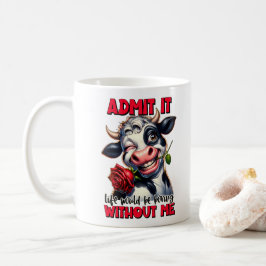 Funny Cow Quote Sprichwort Kaffeetasse