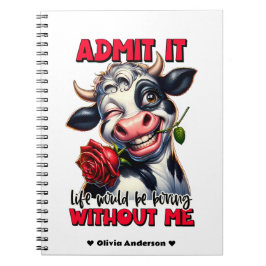 Funny Cow Quote Sprichwort Notizblock