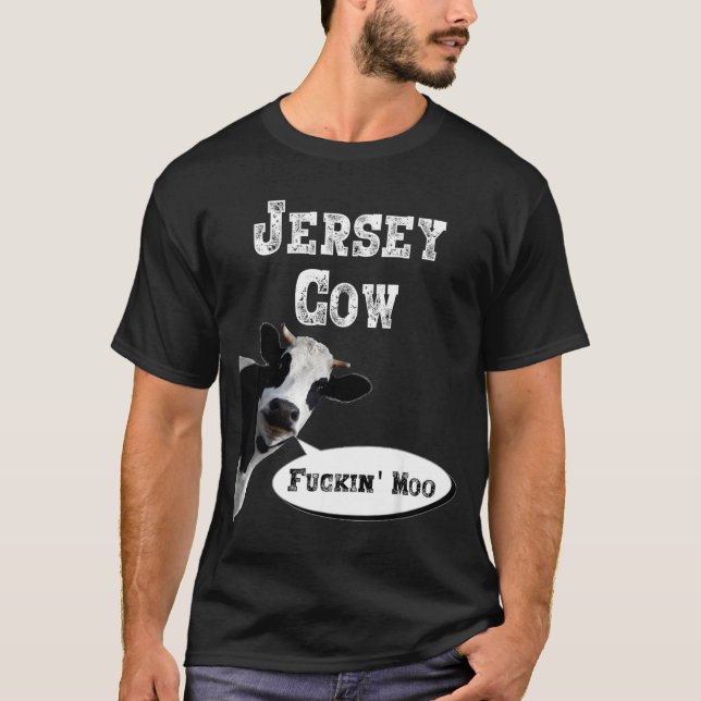 Funny Cow Shirt New Jersey Cow Lover Farm Animal R (Vorderseite)