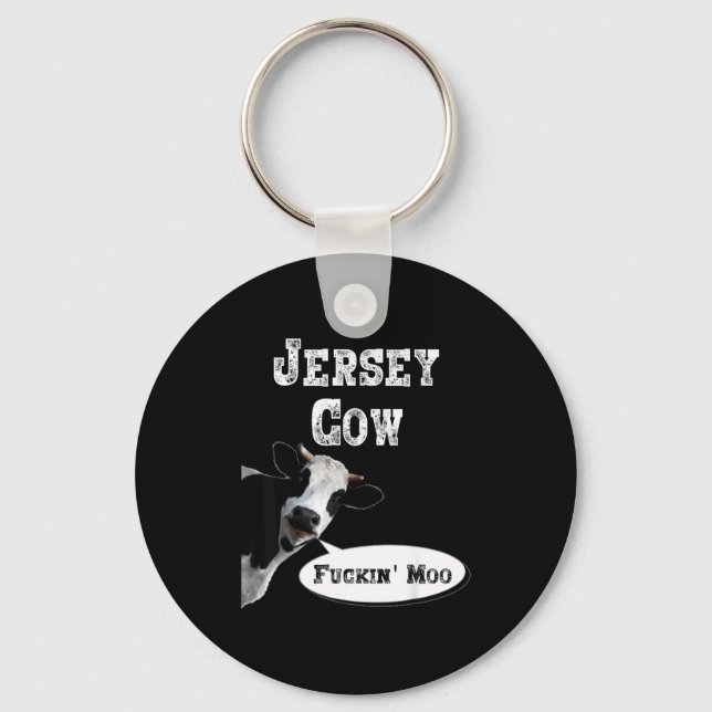Funny Cow Shirt New Jersey Cow Lover Farm Animal R Schlüsselanhänger (Vorderseite)