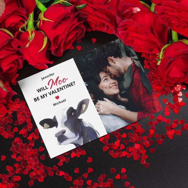 Funny Cow Valentinstag Feiertagskarte (Von Creator hochgeladen)