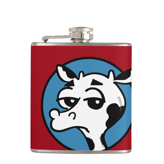 FUNNY COW VINYL WRAPPING FLASK FLACHMANN (Vorderseite)