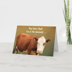 Funny Cow zum Vater Geburtstag Karte