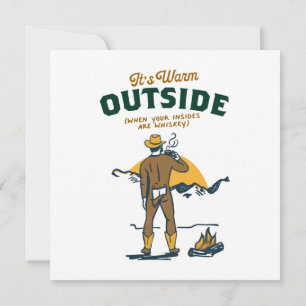 Funny Cowboy Drink Whiskey Einladung