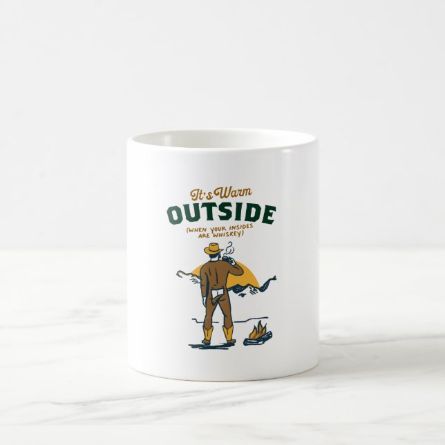 Funny Cowboy Drink Whiskey Kaffeetasse (Mittel)
