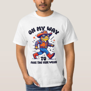 Funny Cowboy Frog "Make the Vibe komisch" T - Shir T-Shirt