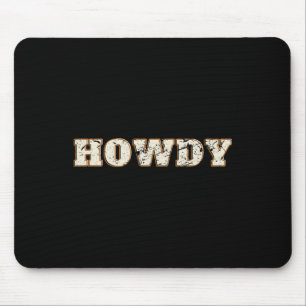 Funny Cowboy Hat Design Retro Horseck Riding Cowgi Mousepad
