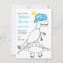 Funny Cowboy Trex Dinosaur Kindergeburtstag