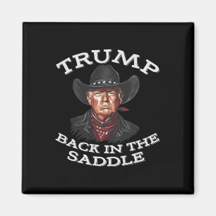Funny Cowboy Western Donald Trump Präsident Us Fla Magnet