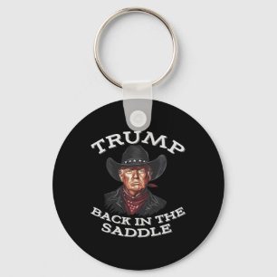 Funny Cowboy Western Donald Trump Präsident Us Fla Schlüsselanhänger