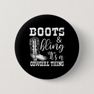 Funny Cowgirl Boots Bling Women Gift Niedliche Lie Button