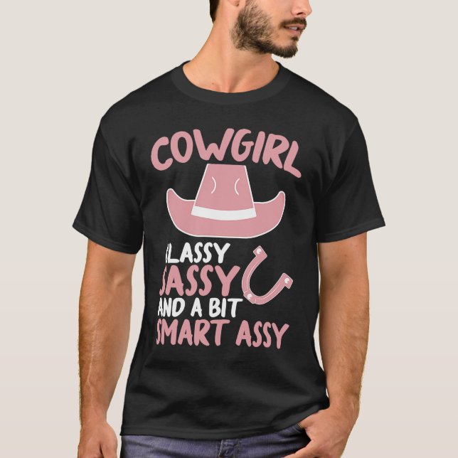 Funny Cowgirl Graphic Women Girls Cowgirl Western  T-Shirt (Vorderseite)