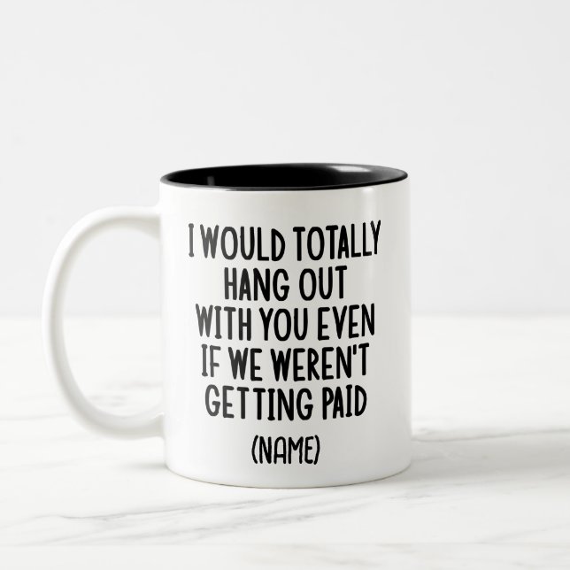 Funny Coworker Bester Gefallen-Geschenk-Idee Zweifarbige Tasse (Links)