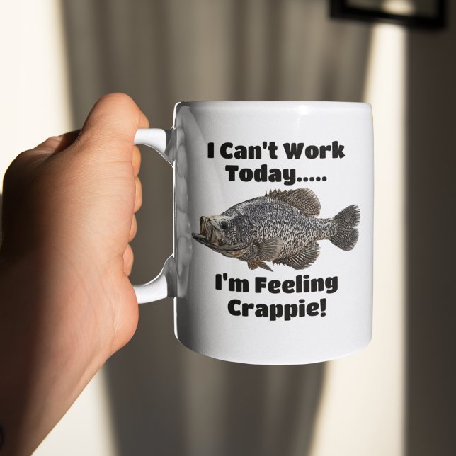 Funny Coworker Feel Crappie Angelpuppe Kaffeetasse (Funny Crappie Fishing Pun Coffee Mug.)