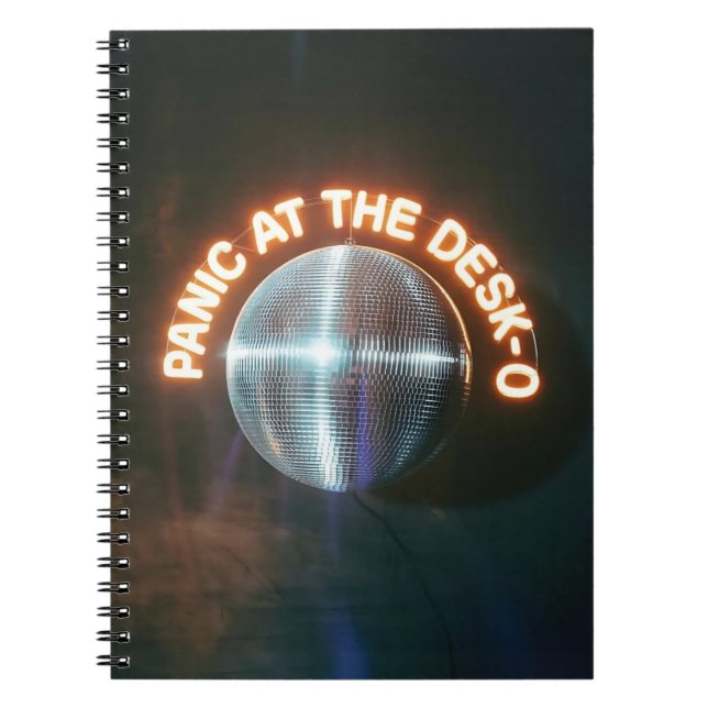 Funny Coworker Gift - Panic at the Desk Disco Ball Notizblock (Vorderseite)