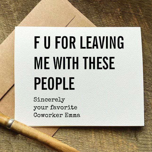 Funny Coworker Goodbye Retirement Card Einladung (Funny Coworker Goodbye Retirement Card)