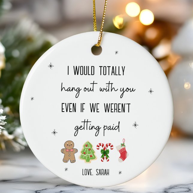 Funny Coworker Personalisiert Weihnachtsgeschenk d Keramik Ornament (Von Creator hochgeladen)