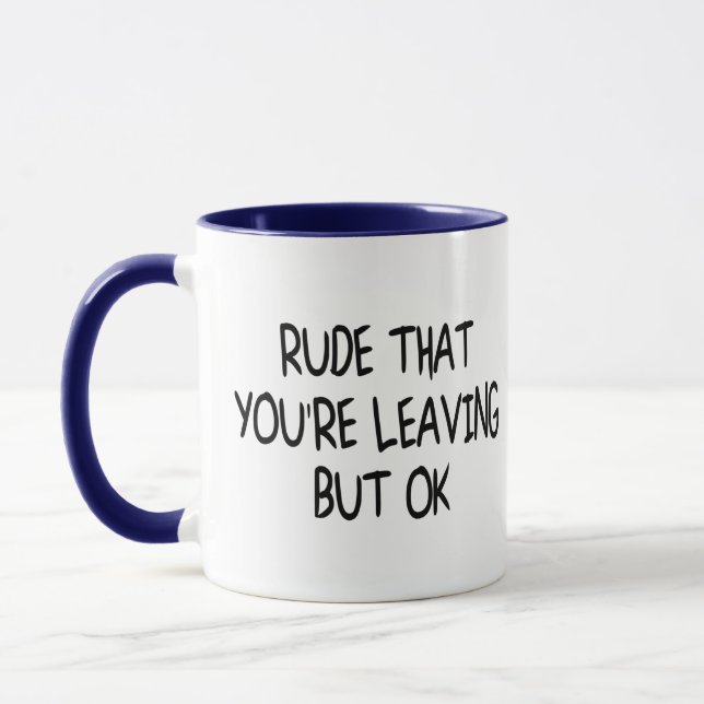 Funny Coworker Verlasse Abschied von Abschied Tasse (Links)
