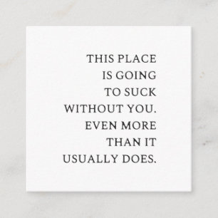 Funny CoWorker Verlassend - Funny New Job Begleitkarte