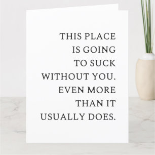 Funny CoWorker Verlassend - Funny New Job Dankeskarte
