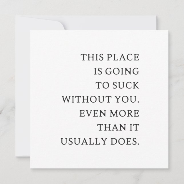 Funny CoWorker Verlassend - Funny New Job Einladung (Vorderseite)