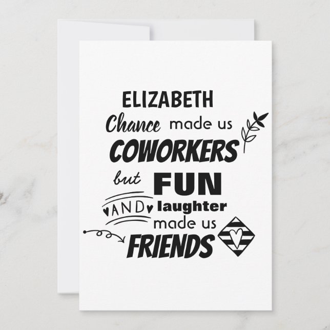 Funny COWORKER Verlassend Goodluck Goodbye Friend Einladung (Vorderseite)