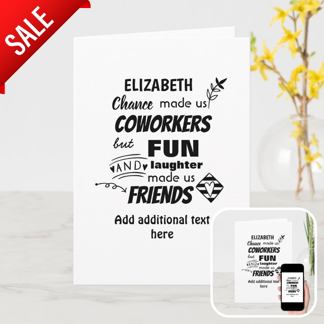 Funny COWORKER Verlassend Goodluck Goodbye Friend Karte (Von Creator hochgeladen)