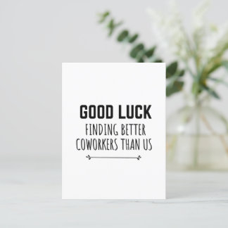 Funny Coworker Verlasst für sie Postkarte