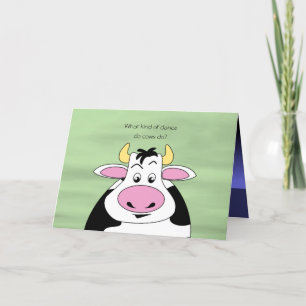 Funny Cows tanzen Cartoon für Tänzer Geburtstag Karte