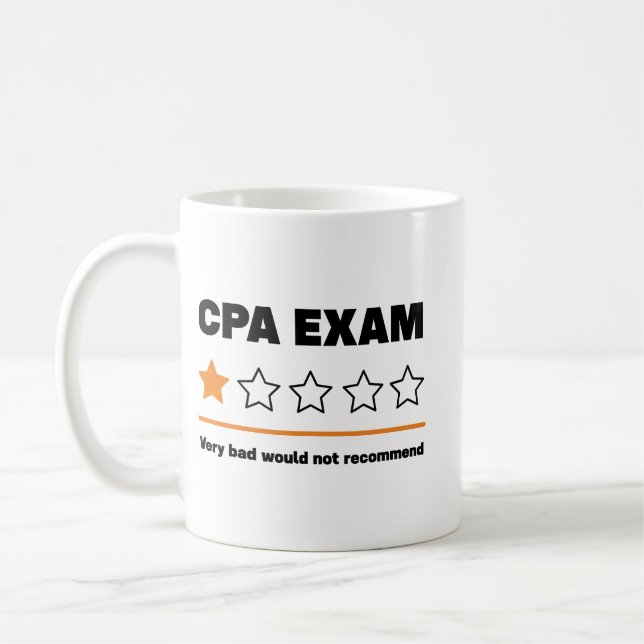 Funny CPA Prüfung Buchhalter Männer Frauen Geschen Kaffeetasse (Links)