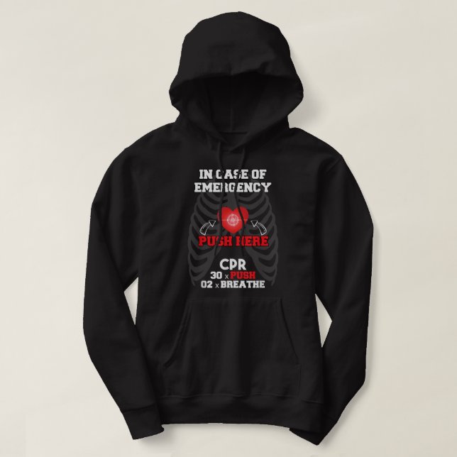 Funny Cpr Instructor First Aid for Nurses CPR Inst Hoodie (Design vorne)