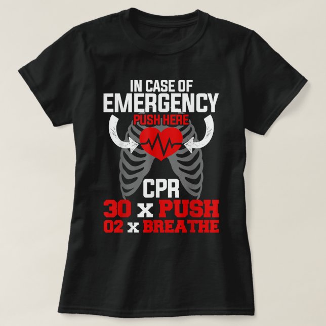 Funny CPR Instructor First Aid for Nurses CPR Inst T-Shirt (Design vorne)