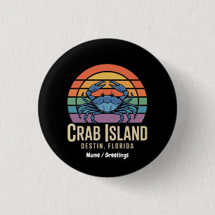 Funny Crab Funny Island Destin FL Cool Button