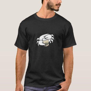 Funny Crab trinkt Boba Bubble Milk Tee