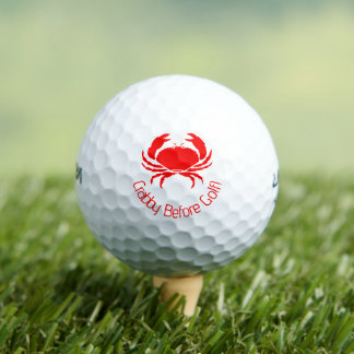 Funny Crabby vor Golf Red Golf Balls Golfball