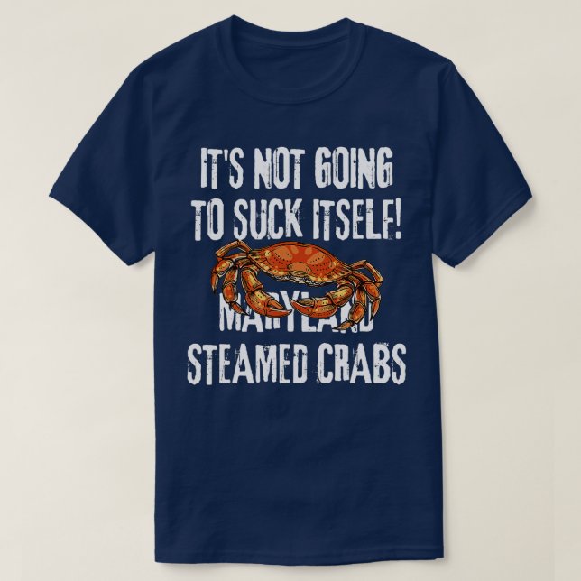 Funny Crabs Maryland Crab Eating T-Shirt (Design vorne)