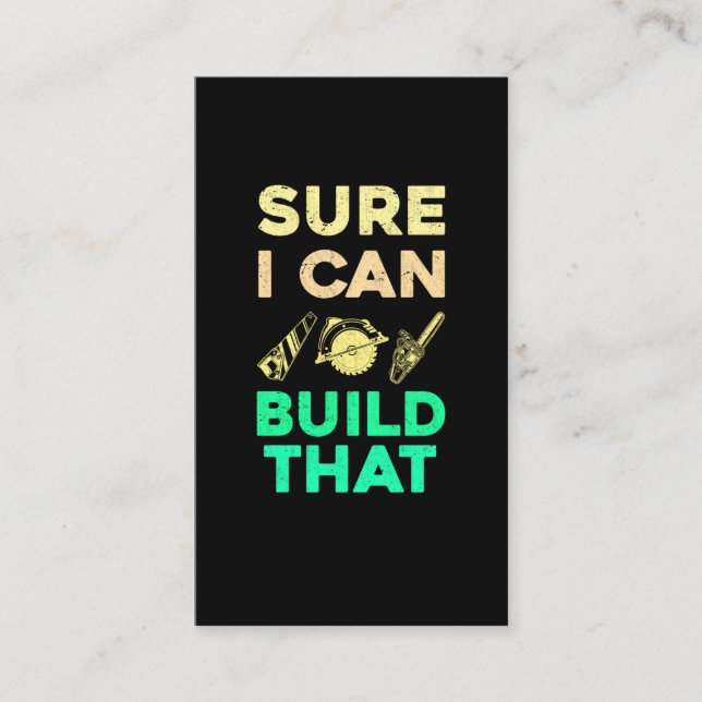 Funny Craftsman Dad Woodworking Husband Visitenkarte (Vorderseite)