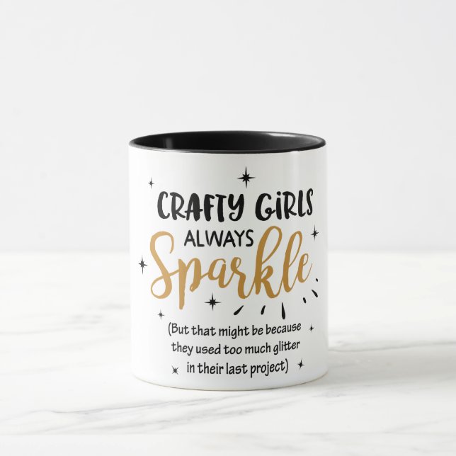 Funny Crafty Girls Tasse (Zentrum)