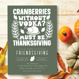 Funny Cranberries ohne Volka Friendsgiving Einladung