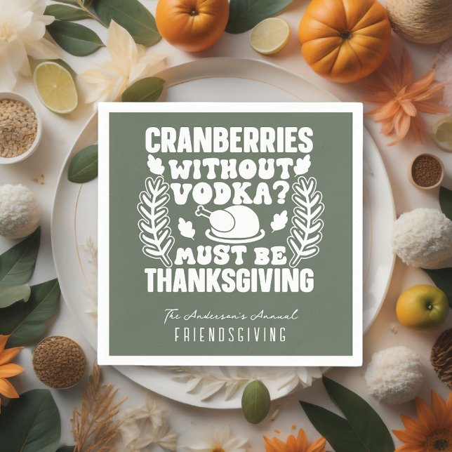 Funny Cranberries ohne Volka Friendsgiving Serviette (Von Creator hochgeladen)